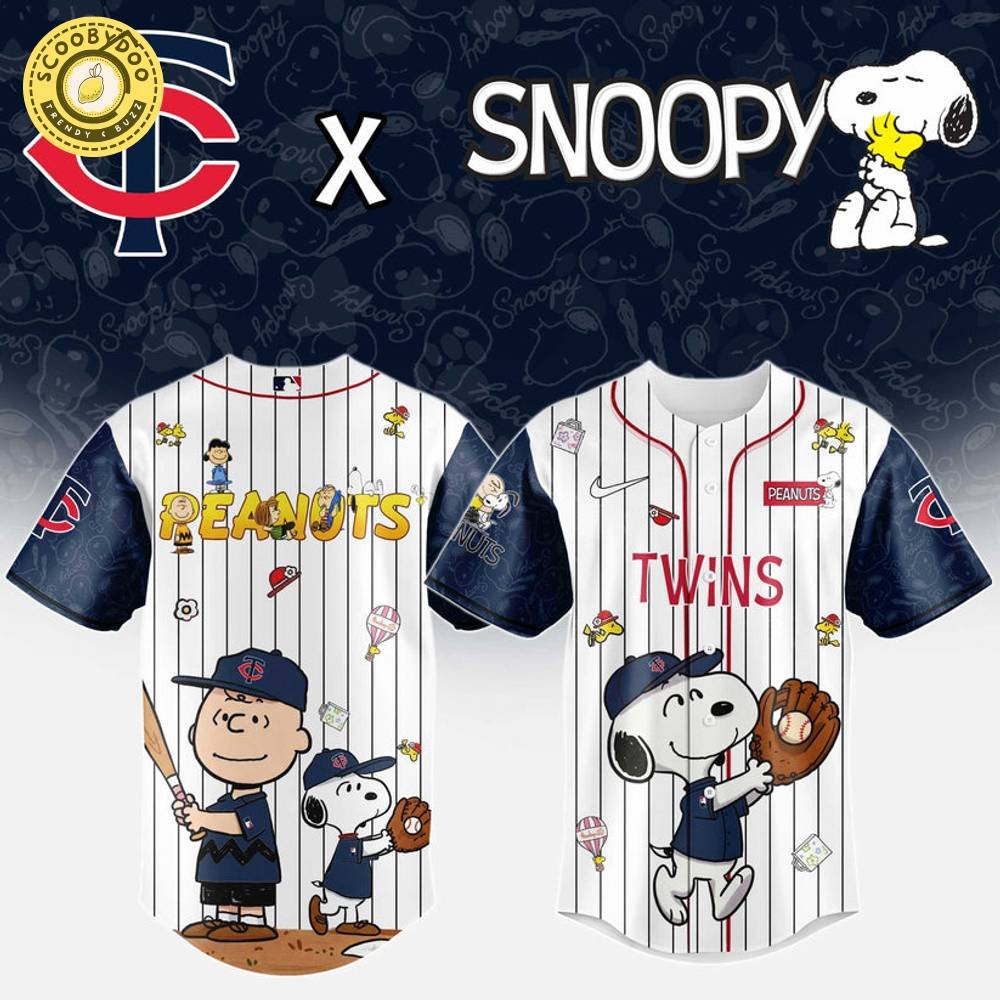 Minnesota Twins MLB “75th Anniversary of Peanuts” Snoopy Special Edition Jersey 2025 Minnesota Twins MLB “75th Anniversary of Peanuts” Snoopy Special Edition Jersey 2025