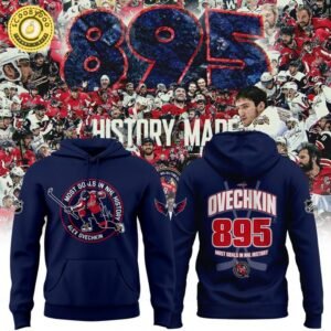 New Alexander Ovechkin Washington Capitals NHL All-Time Leading Goal Scorer Cross Sticks Hoodie
