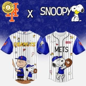 New York Mets MLB “75th Anniversary of Peanuts” Snoopy Special Edition Jersey 2025