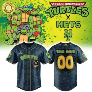 New York Mets Turtle Powered RI Comic Baseball Jersey