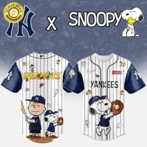 New York Yankees MLB “75th Anniversary of Peanuts” Snoopy Special Edition Jersey 2025