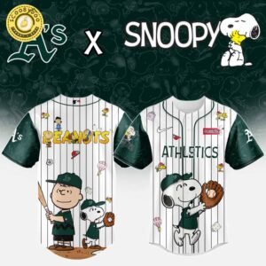 Oakland Athletics MLB “75th Anniversary of Peanuts” Snoopy Special Edition Jersey 2025