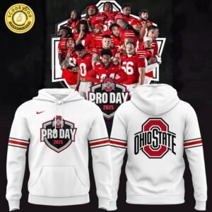 Ohio State Buckeyes Pro Day 2025 White Hoodie