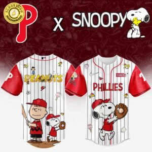 Philadelphia Phillies MLB “75th Anniversary of Peanuts” Snoopy Special Edition Jersey 2025