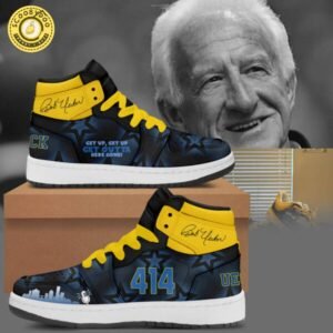Remembrance Bob Uecker Get Up Get Outta Here Gone Limited Edition AJ1 Shoes