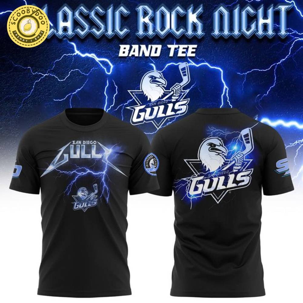 San Diego Gulls Classic Rock Night T-shirt 2025 San Diego Gulls Classic Rock Night T-shirt 2025
