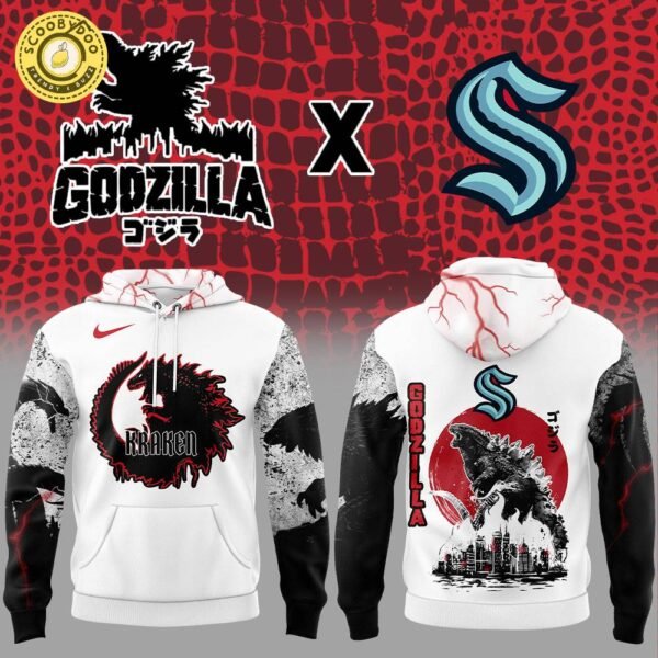 Seattle Kraken x Godzilla Hoodie 2025 Limited Edition