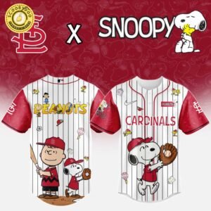 St.Louis Cardinals MLB “75th Anniversary of Peanuts” Snoopy Special Edition Jersey 2025