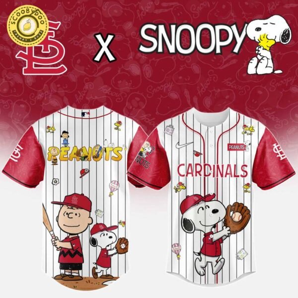 St.Louis Cardinals MLB “75th Anniversary of Peanuts” Snoopy Special Edition Jersey 2025