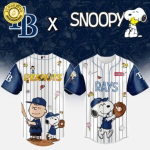 Tampa Bay Rays MLB “75th Anniversary of Peanuts” Snoopy Special Edition Jersey 2025