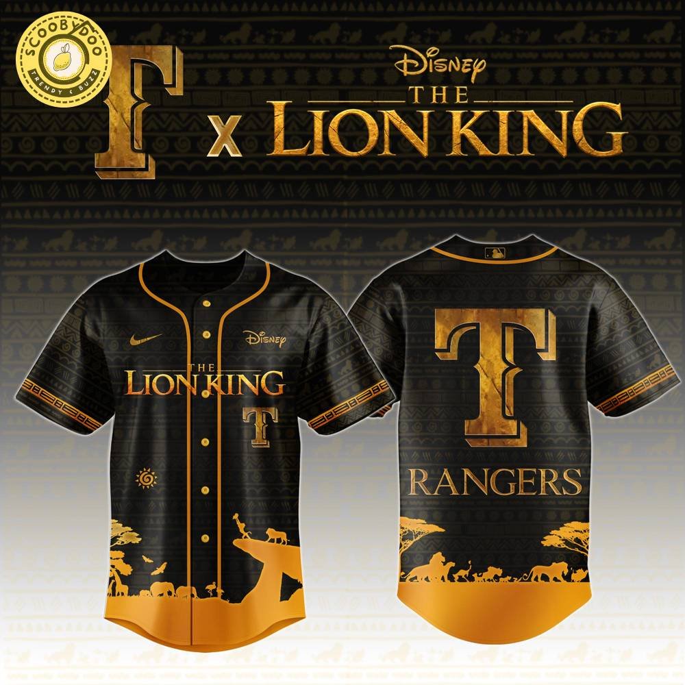 Texas Rangers x The Lion King Limited Edition Baseball Jersey Texas Rangers x The Lion King Limited Edition Baseball Jersey