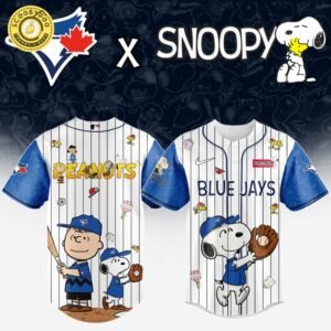 Toronto Blue Jays MLB “75th Anniversary of Peanuts” Snoopy Special Edition Jersey 2025
