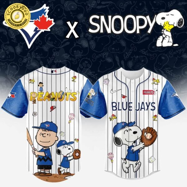 Toronto Blue Jays MLB “75th Anniversary of Peanuts” Snoopy Special Edition Jersey 2025
