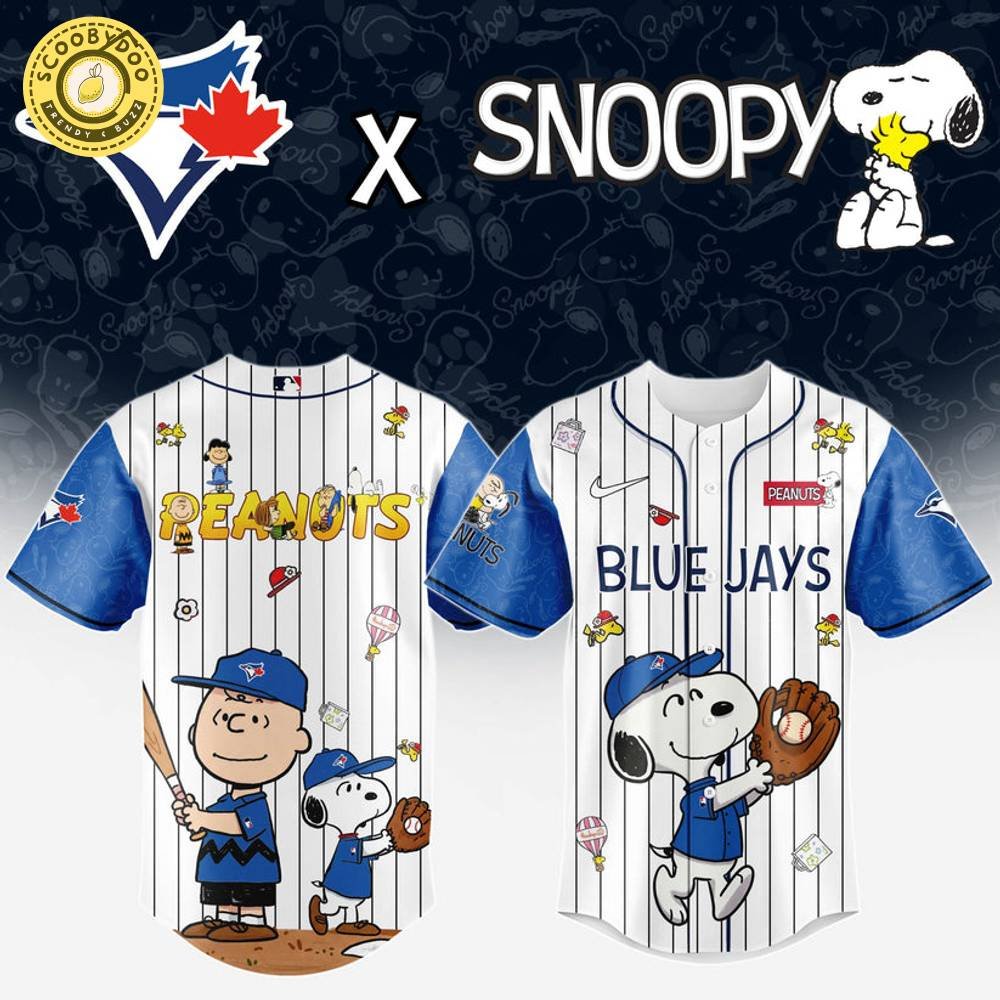 Toronto Blue Jays MLB “75th Anniversary of Peanuts” Snoopy Special Edition Jersey 2025 Toronto Blue Jays MLB “75th Anniversary of Peanuts” Snoopy Special Edition Jersey 2025