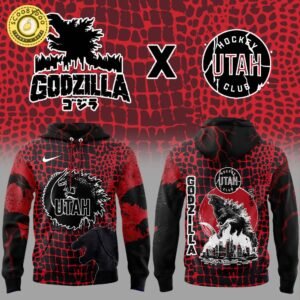 Utah Hockey x Godzilla Red Hoodie 2025