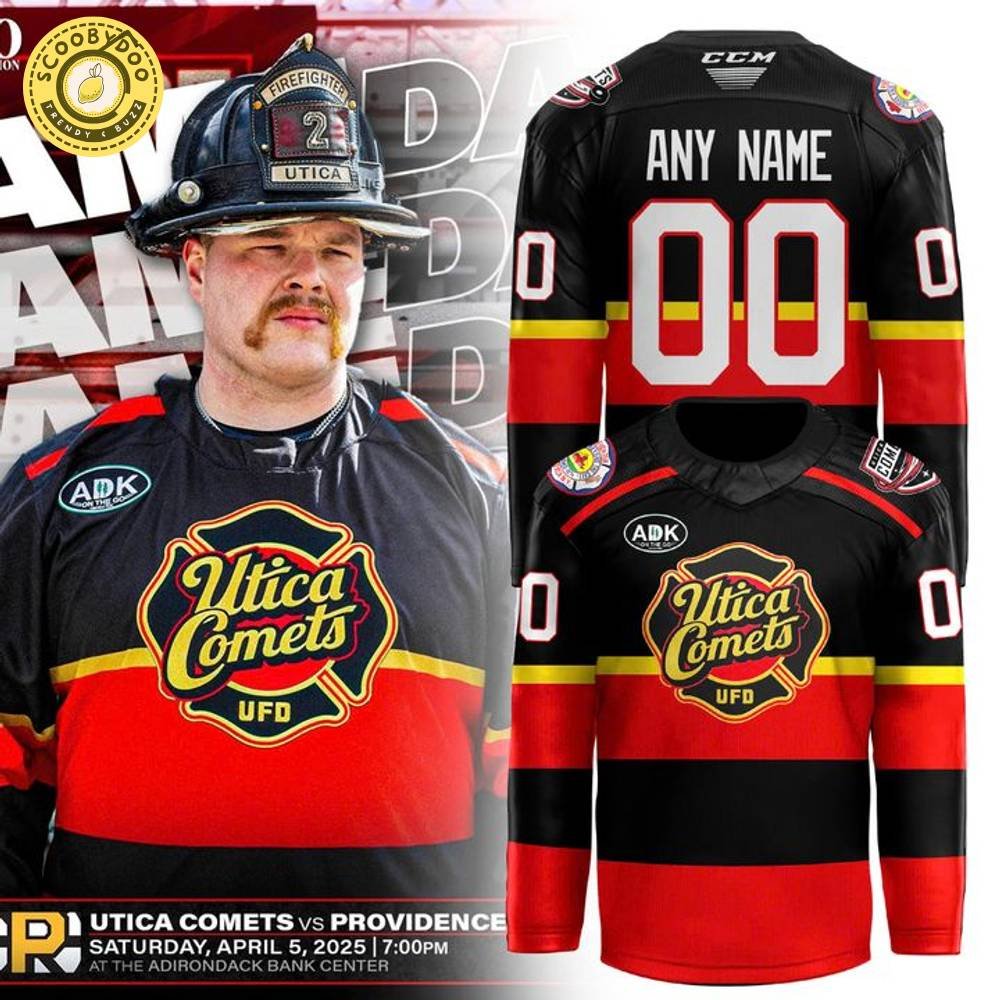 Utica Comets x Fire Department Hockey Jersey 2025 Utica Comets x Fire Department Hockey Jersey 2025