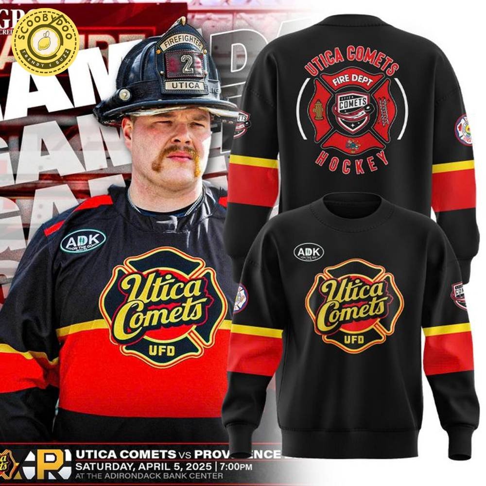Utica Comets x Fire Department Sweatshirt 2025 Utica Comets x Fire Department Sweatshirt 2025