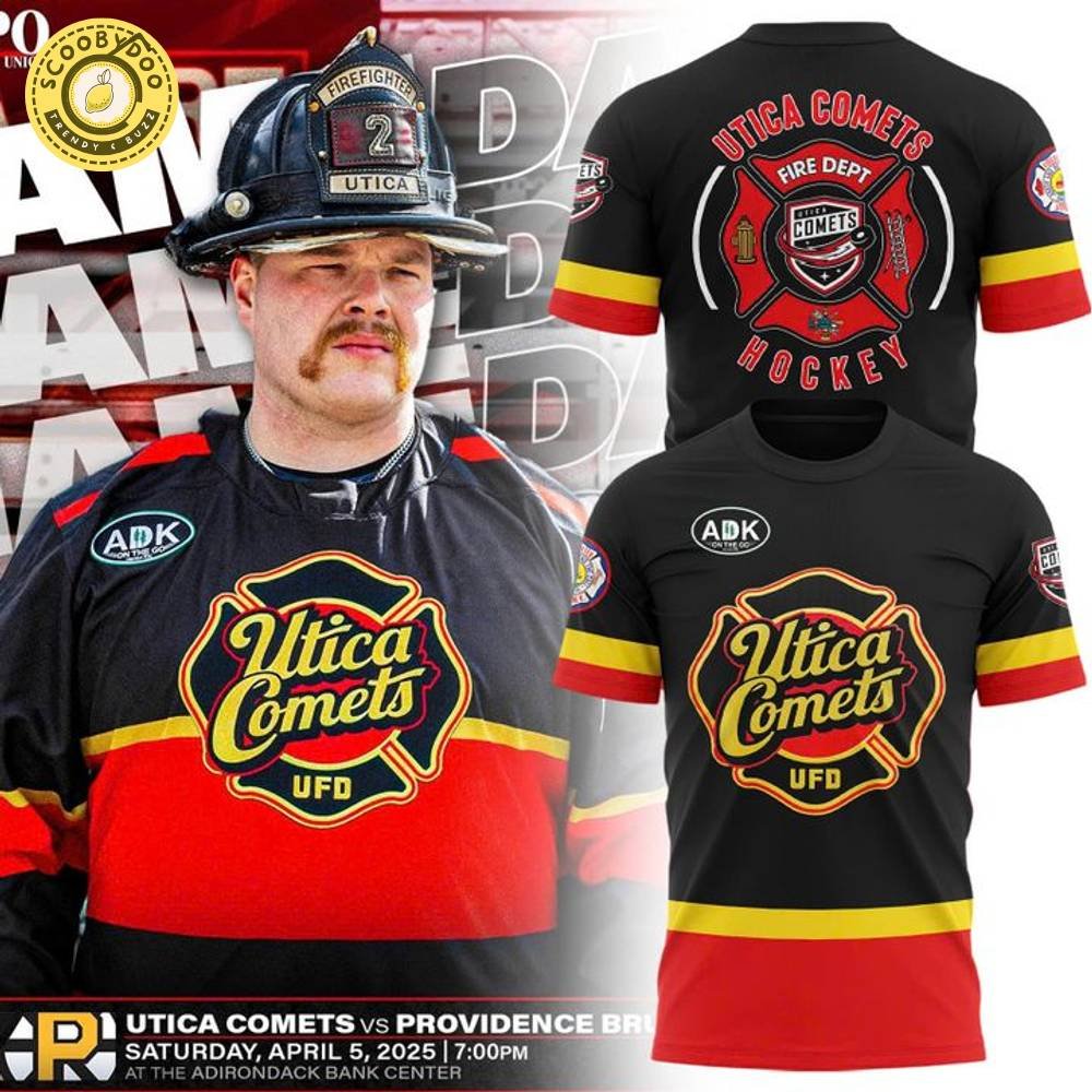 Utica Comets x Fire Department T-shirt 2025 Utica Comets x Fire Department T-shirt 2025