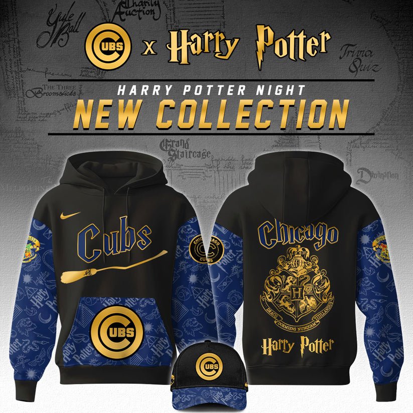 Chicago Cubs x Harry Potter Night Hoodie Editions Limited Chicago Cubs x Harry Potter Night Hoodie Editions Limited