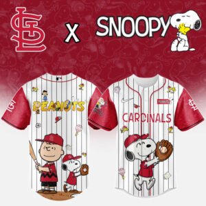 St.Louis Cardinals MLB “75th Anniversary of Peanuts” Snoopy Special Edition Jersey 2025