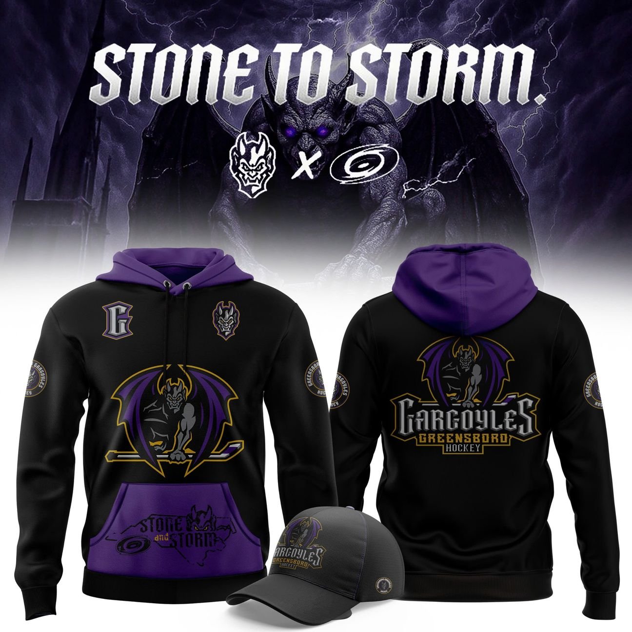 "Stone to Storm" New 2025 Special Hoodie in Black "Stone to Storm" New 2025 Special Hoodie in Black