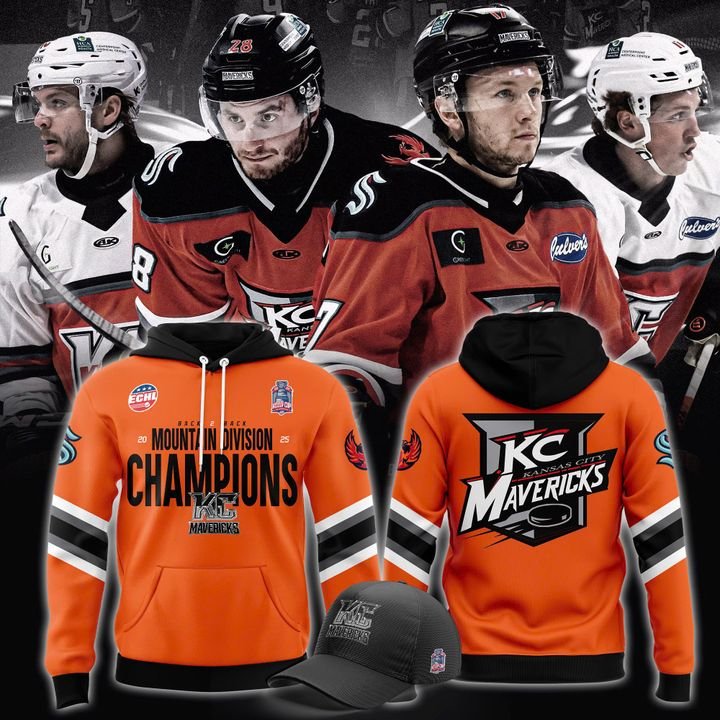 KC Mavericks 2025 Mountain Division Champions Orange Hoodie KC Mavericks 2025 Mountain Division Champions Orange Hoodie