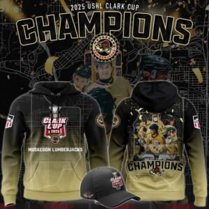 Muskegon Lumberjacks 2025 USHL Clark Cup Champions Hoodie – Hockey Victory Gear