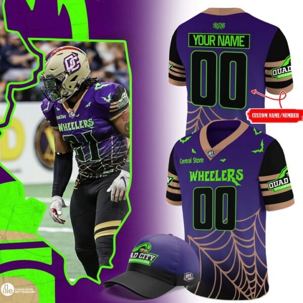 Quad City Steamwheelers Halloween Football Jersey 2025 – Indoor Football Spooky Edition