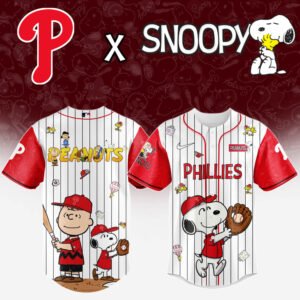Philadelphia Phillies MLB “75th Anniversary of Peanuts” Snoopy Special Edition Jersey 2025