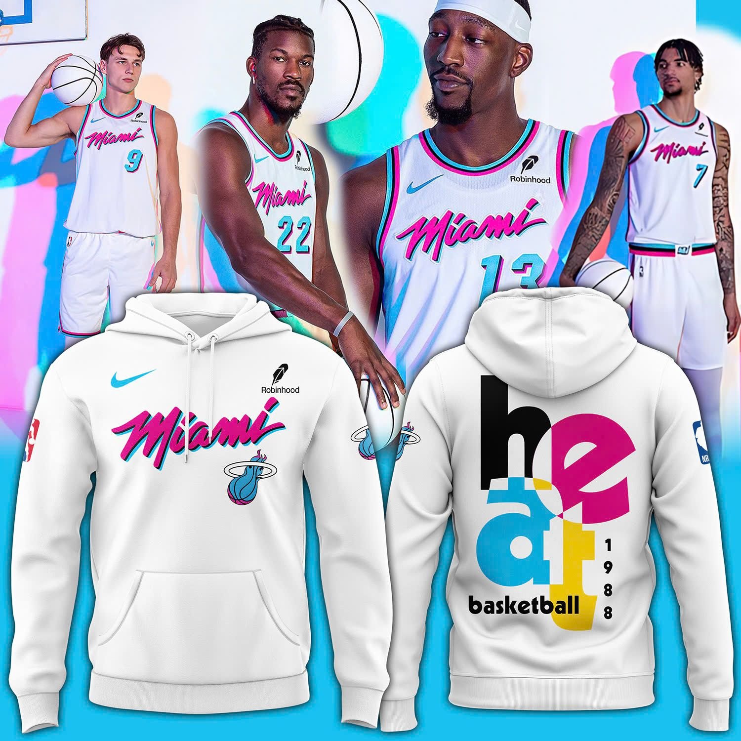 Miami HEAT The Original Vice unisex Hoodie Miami HEAT The Original Vice unisex Hoodie