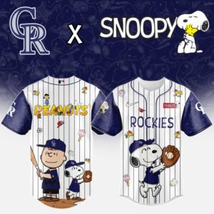 Colorado Rockies MLB “75th Anniversary of Peanuts” Snoopy Special Edition Jersey 2025