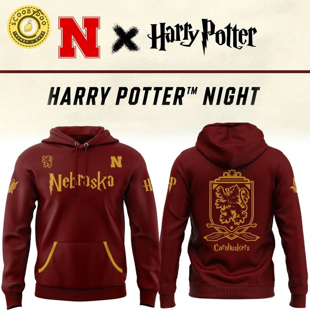 2025 Harry Potter Nebraska Cornhuskers Hoodie 2025 Harry Potter Nebraska Cornhuskers Hoodie