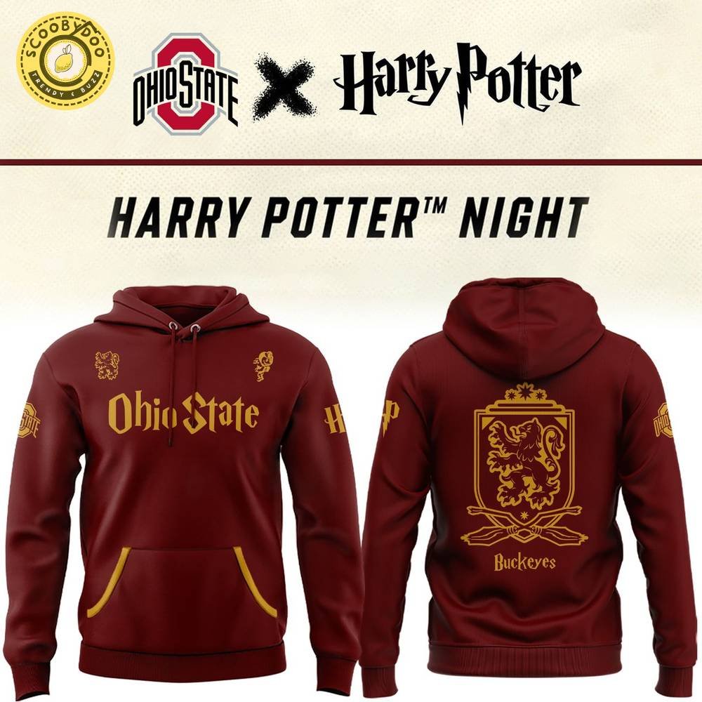 2025 Harry Potter Ohio State Buckeyes Hoodie 2025 Harry Potter Ohio State Buckeyes Hoodie