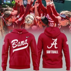 Alabama Softball Red Hoodie 2025