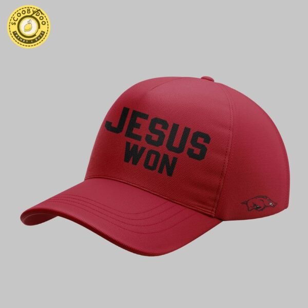 Arkansas x Jesus Won 2025 “I can do” Red TShirt