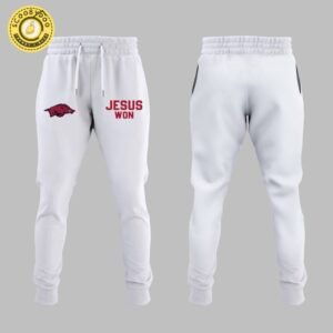Arkansas x Jesus Won 2025 “I can do” White TShirt