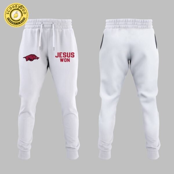 Arkansas x Jesus Won 2025 “I can do” White TShirt