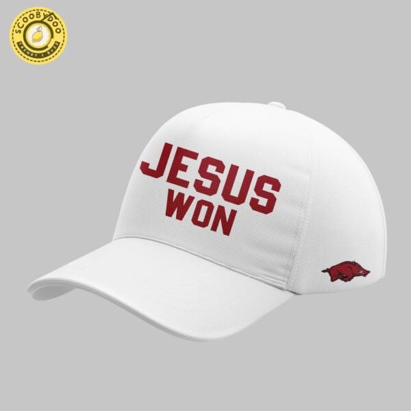 Arkansas x Jesus Won 2025 “I can do” White TShirt
