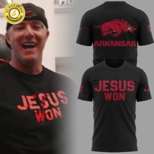 Arkansas x Jesus Won 2025 TShirt Limited Edition