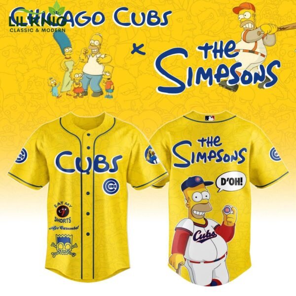 Chicago Cubs and The Simpsons “D’OH!” Baseball Jersey