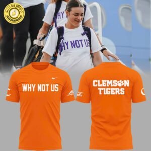 Clemson Softball “Why Not Us” Orange T-Shirt – College Softball Team Shirt