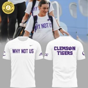 Clemson Softball “Why Not Us” White T-Shirt – NCAA Motivational Tee