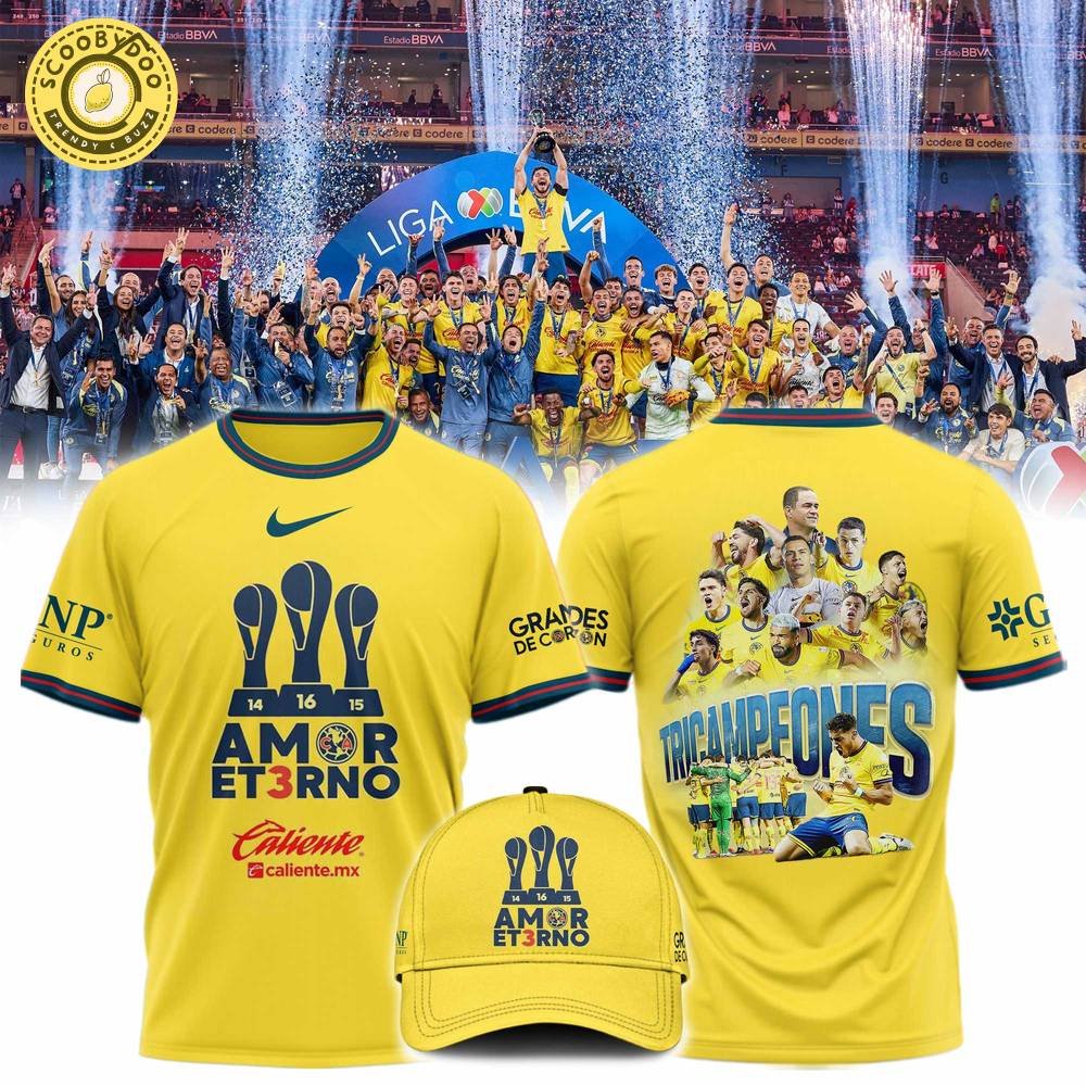 Club America Tri-Champion Limited Edition Shirt – Liga MX Victory Tee Club America Tri-Champion Limited Edition Shirt – Liga MX Victory Tee