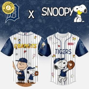 Detroit Tigers MLB “75th Anniversary of Peanuts” Snoopy Special Edition Jersey 2025