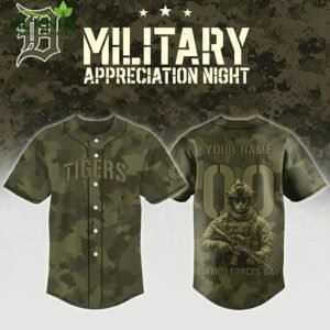 Detroit Tigers Mix Military Appreciation Night And Armed Forces Day- Baseball Custom Jersey