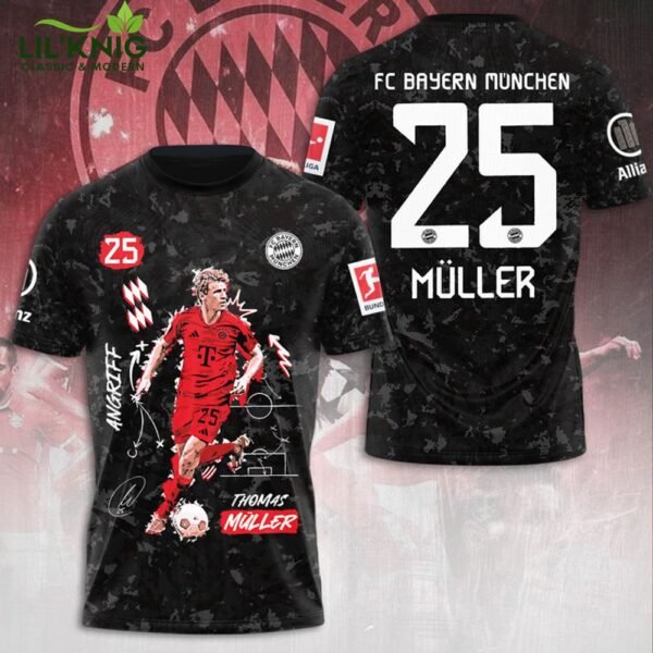 FC Bayern München Thomas Müller 3D T-Shirt Special Design 2025