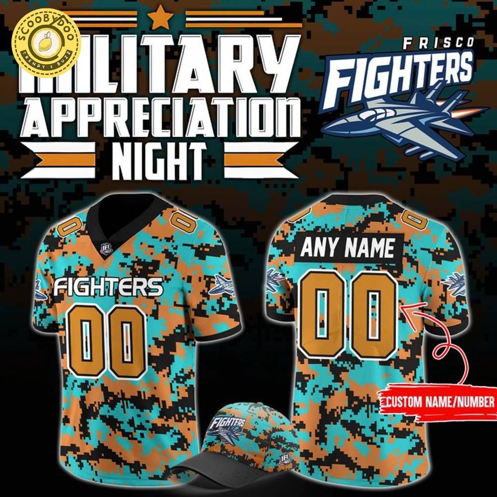Frisco Fighters Military Nights Football Jersey 2025 – IFL Tribute Edition Frisco Fighters Military Nights Football Jersey 2025 – IFL Tribute Edition