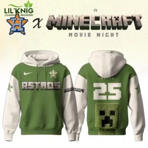 Houston Astros MLB x A MINECRAFT MOVIE Night Hoodie Editions Limited