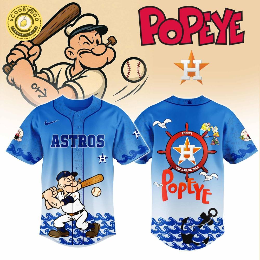 Houston Astros MLB x Popeye Jersey Editions Limited 2025 Houston Astros MLB x Popeye Jersey Editions Limited 2025