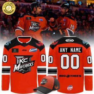 Kansas City Mavericks Replica Orange A 2025 New Hockey Jersey
